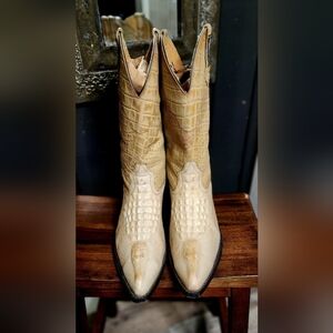 Cheyenne Crocodile Embossed Leather Cowboy Boots